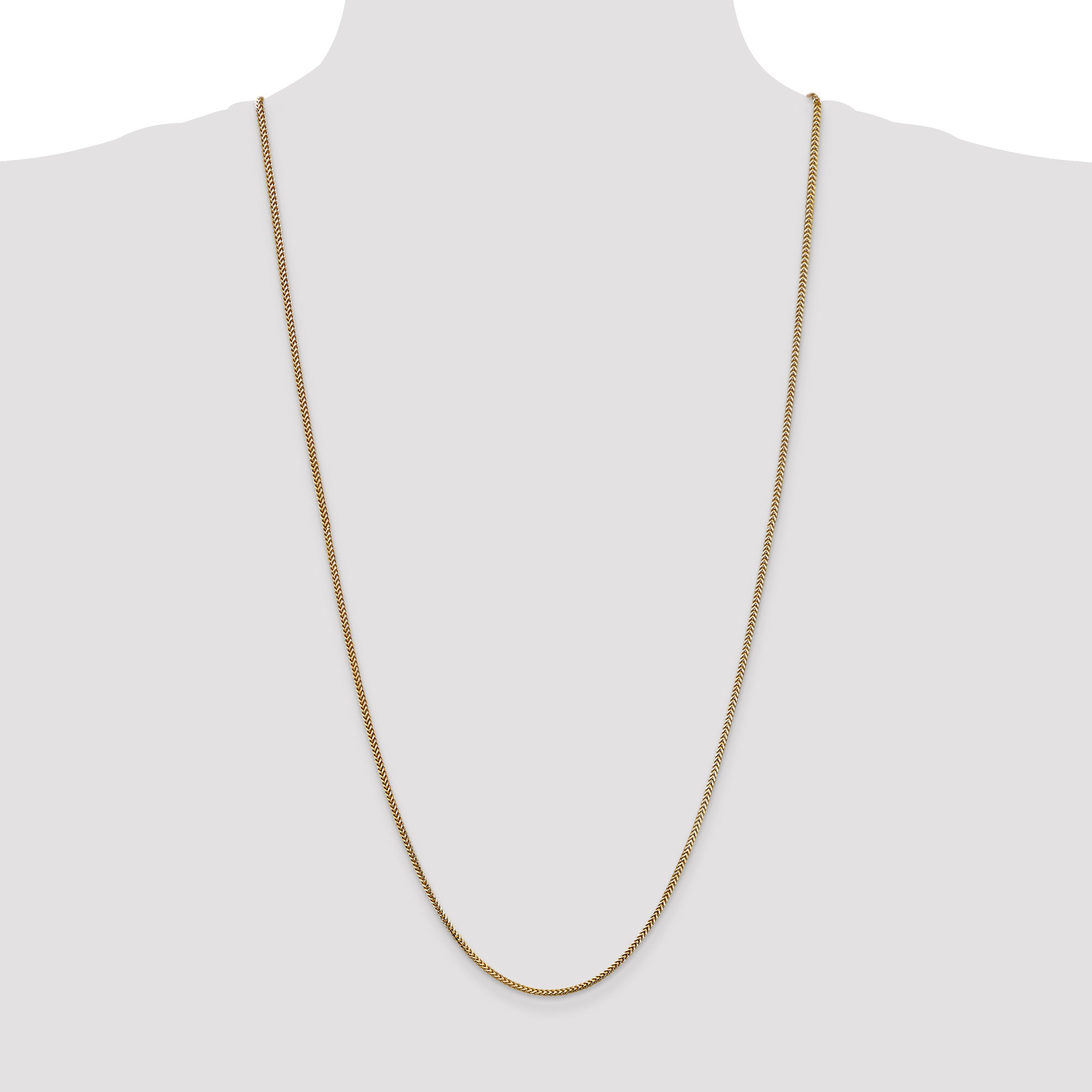14K 30 Inch 1.5Mm Franco With Lobster Clasp Chain