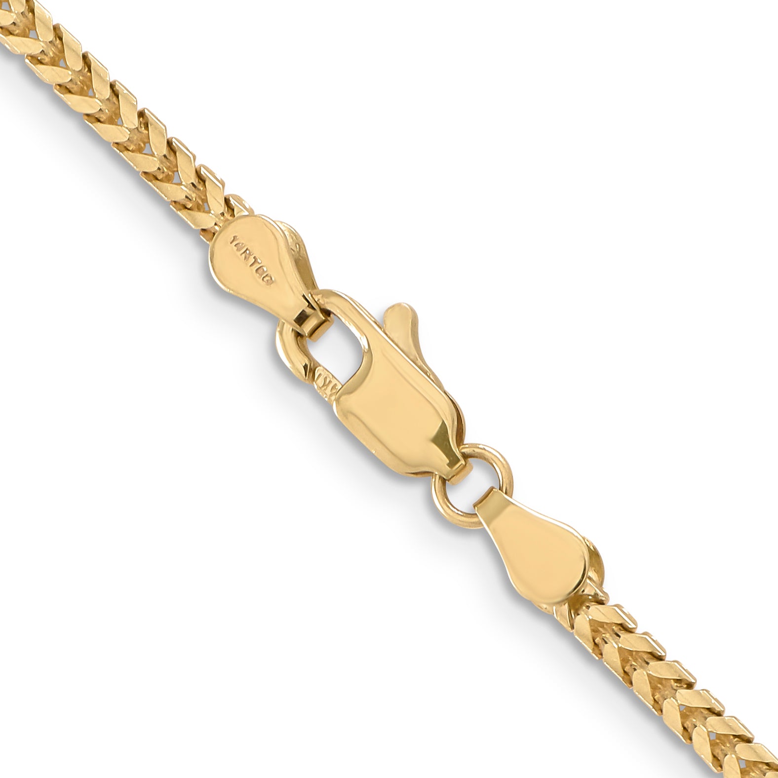 14K 30 Inch 2.5Mm Franco With Lobster Clasp Chain