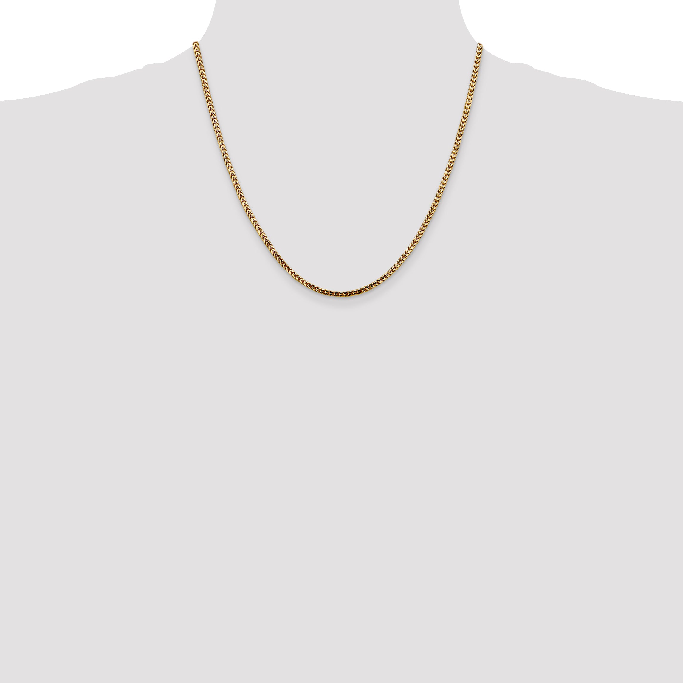 14K 20 Inch 2.5Mm Franco With Lobster Clasp Chain