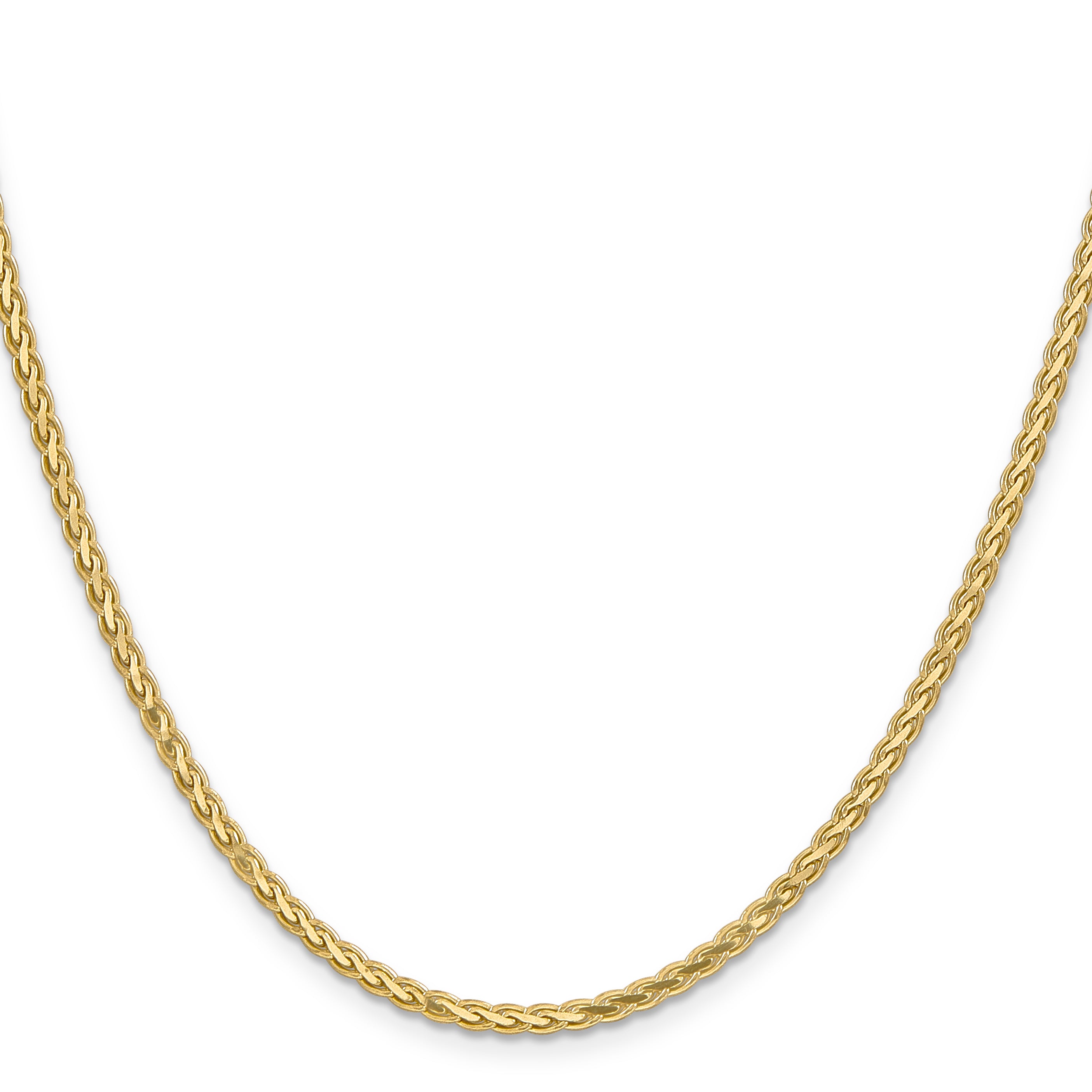 14K 24 Inch 2.8Mm Flat Wheat With Lobster Clasp Chain