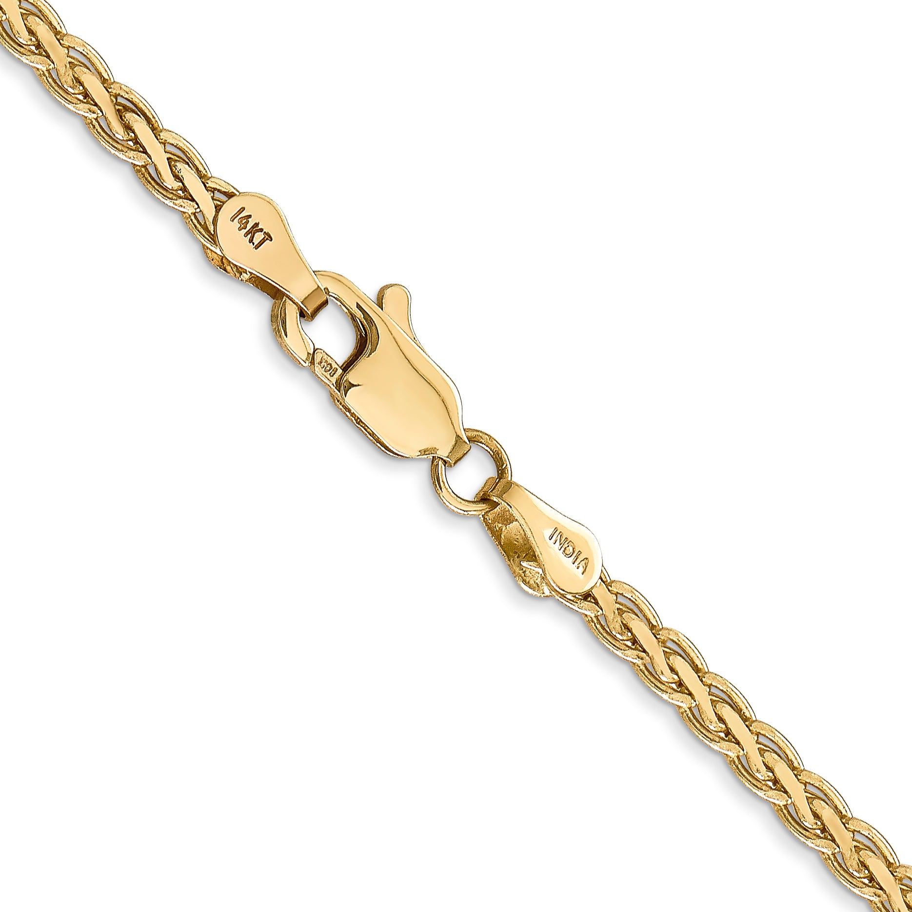 14K 24 Inch 2.8Mm Flat Wheat With Lobster Clasp Chain