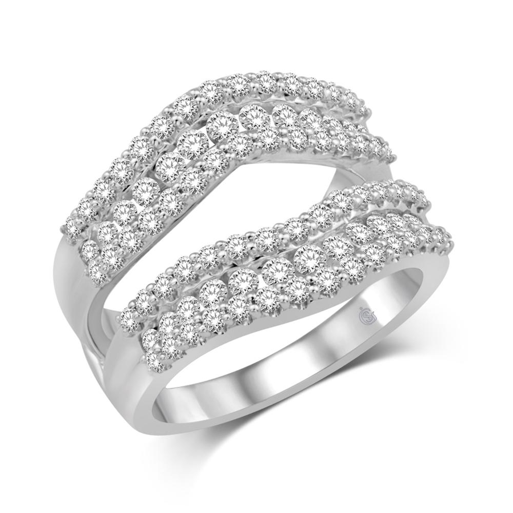 14K White Gold 1 1/4 Ct.Tw. Diamond Fashion Guard