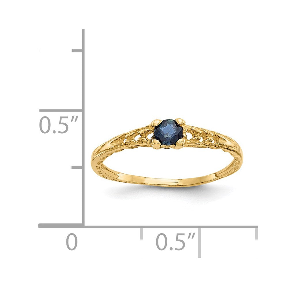 14k Madi K 3mm Sapphire Birthstone Baby Ring