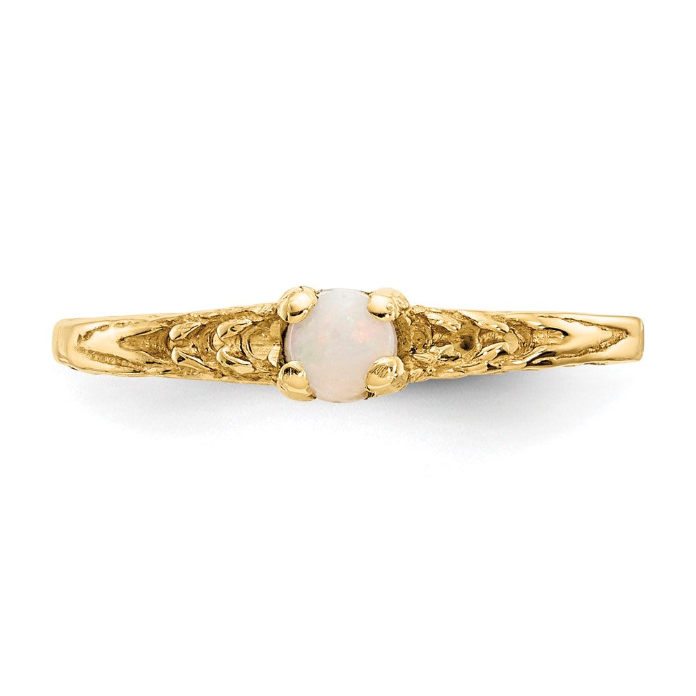 14k Madi K 3mm Opal Birthstone Baby Ring