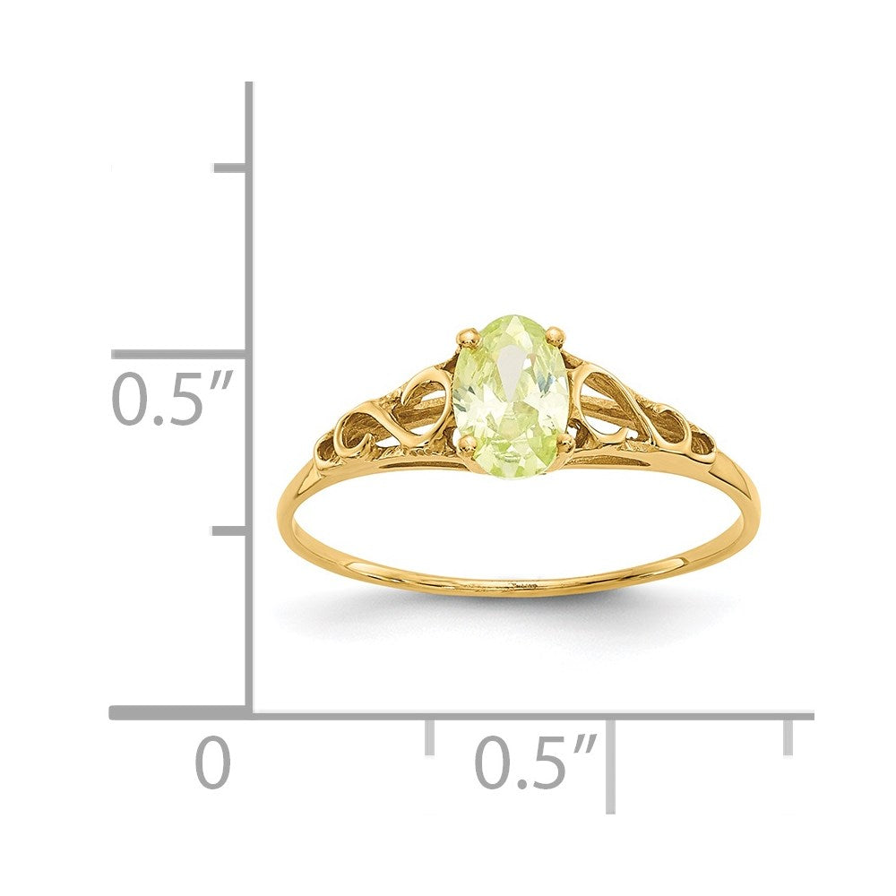 14k Madi K Synthetic Peridot Ring