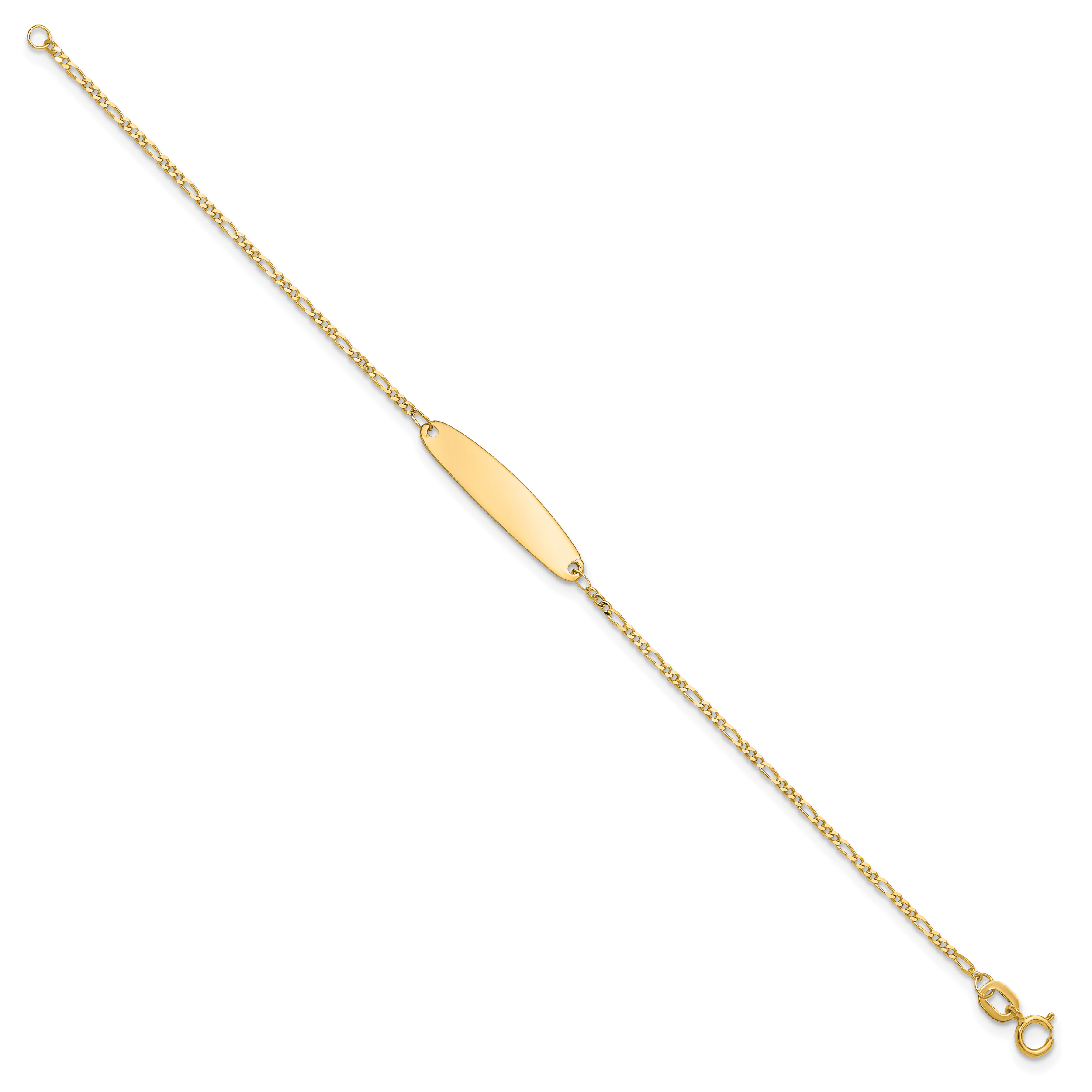 14k Madi K Figaro Baby Oval ID Bracelet