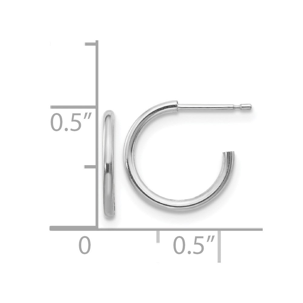 14k White Gold Madi K Hoop Earrings
