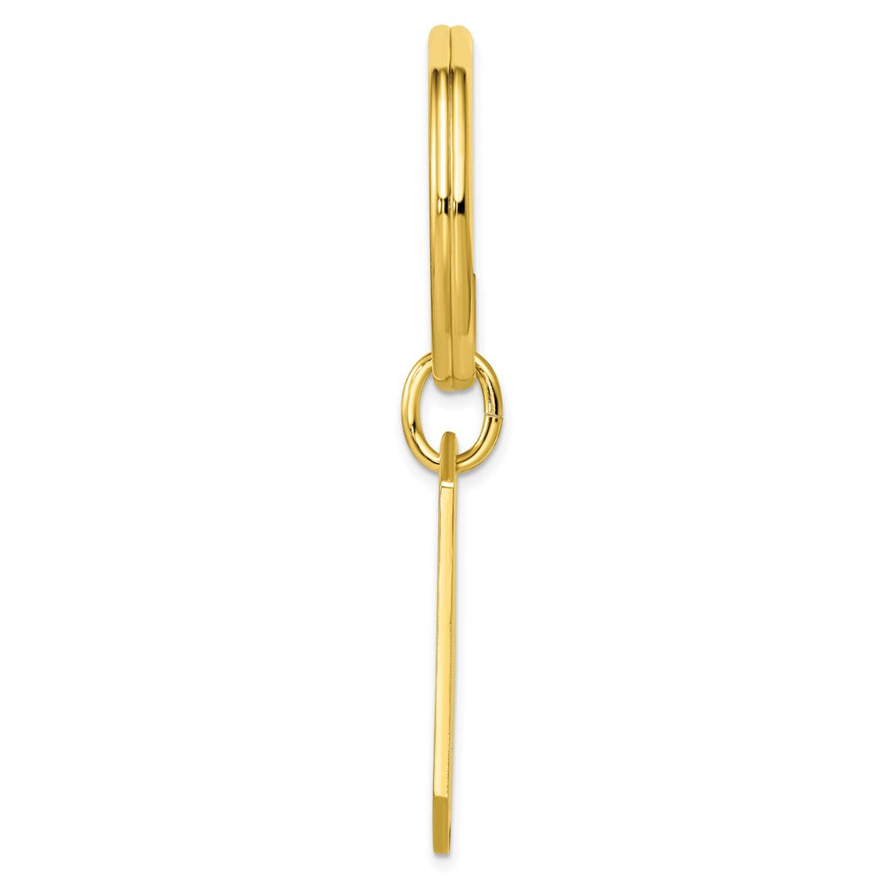 Gold-plated Kelly Waters Polished Rectangle Key Ring