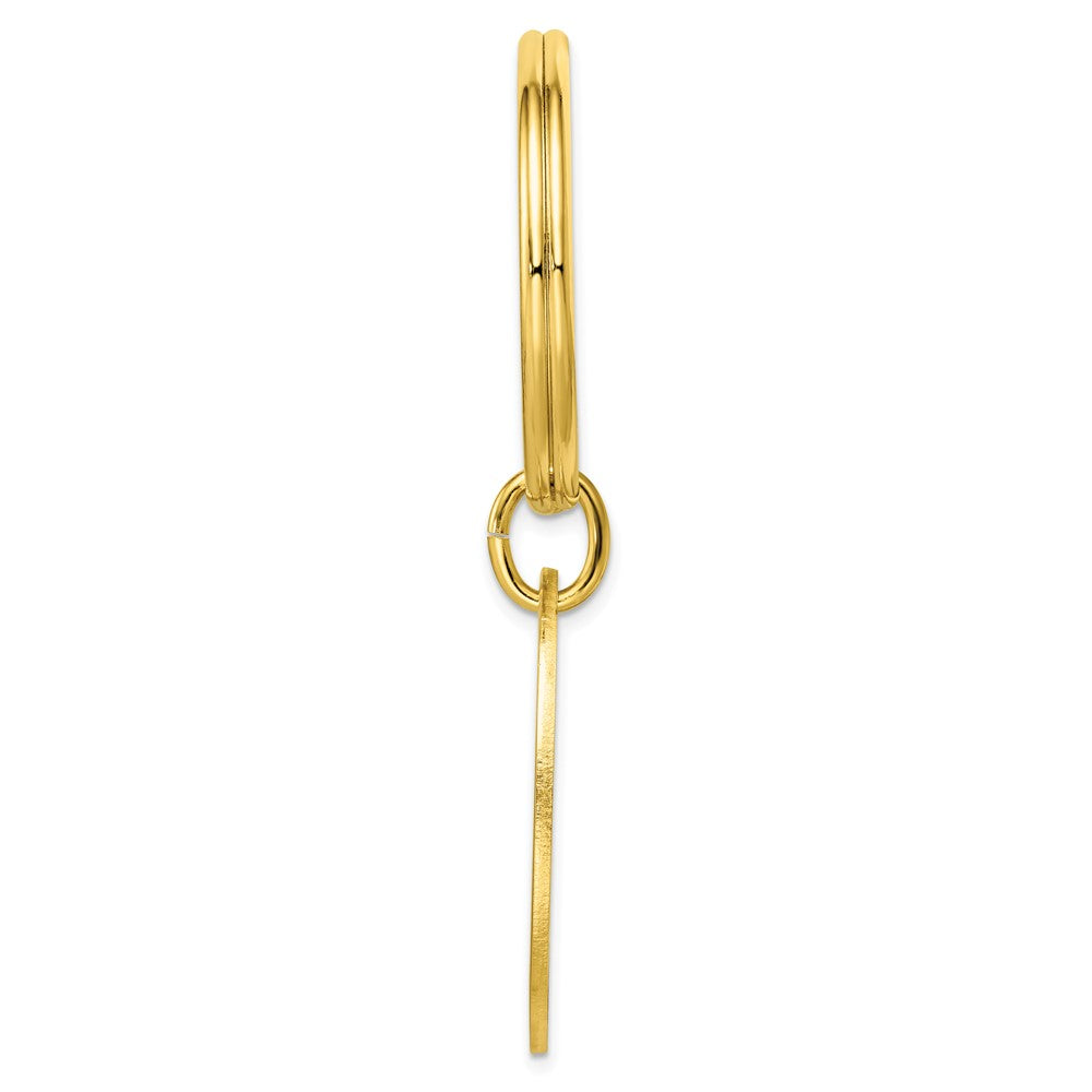 Gold-plated Kelly Waters Satin Oval Key Ring