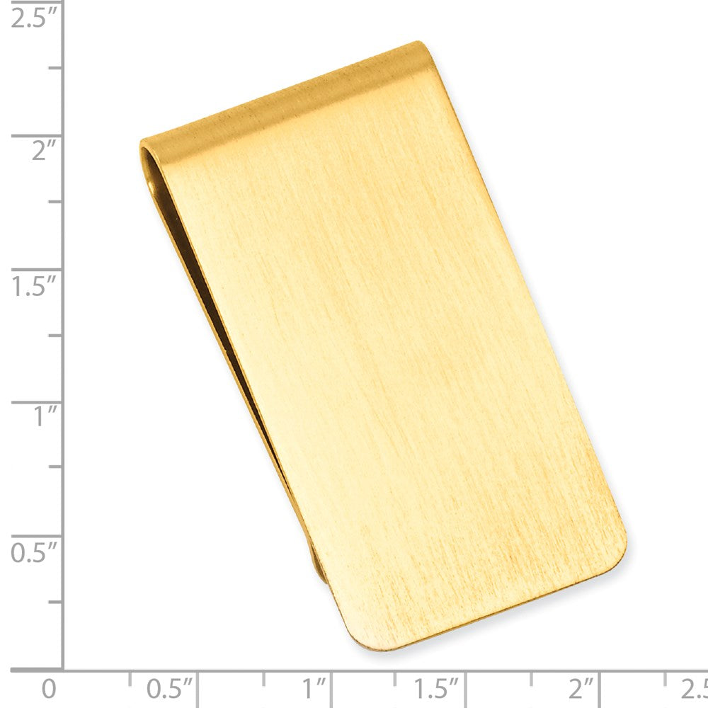 Gold-plated Kelly Waters Satin Rectangle Money Clip