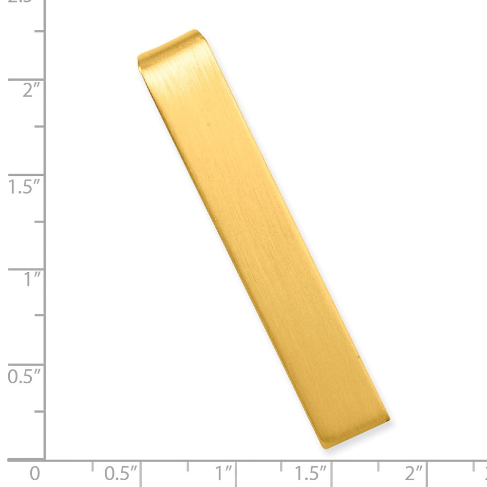 Kelly Waters Gold-plated Satin Engravable Tie Bar