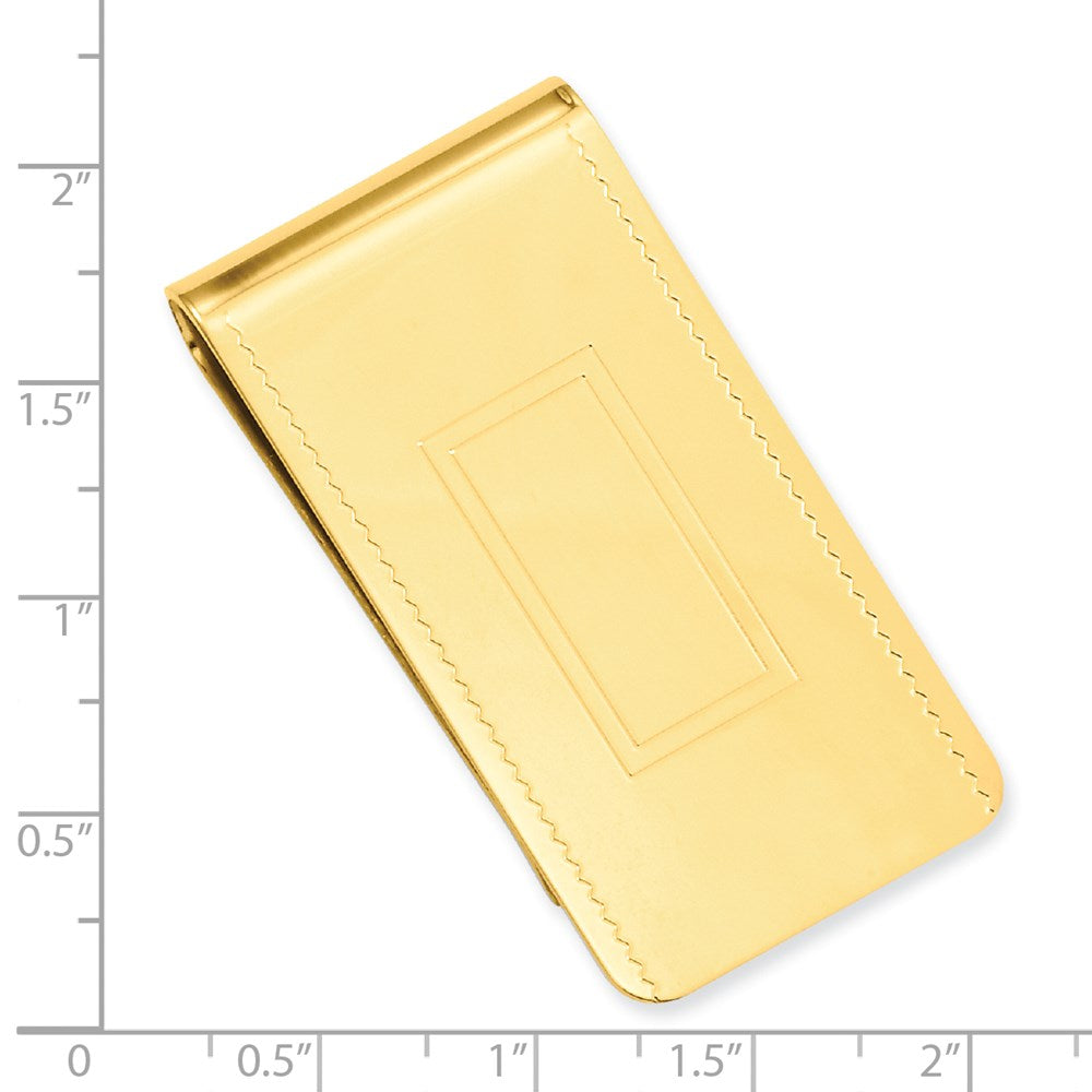 Gold-plated Kelly Waters with Engraveable Area Money Clip