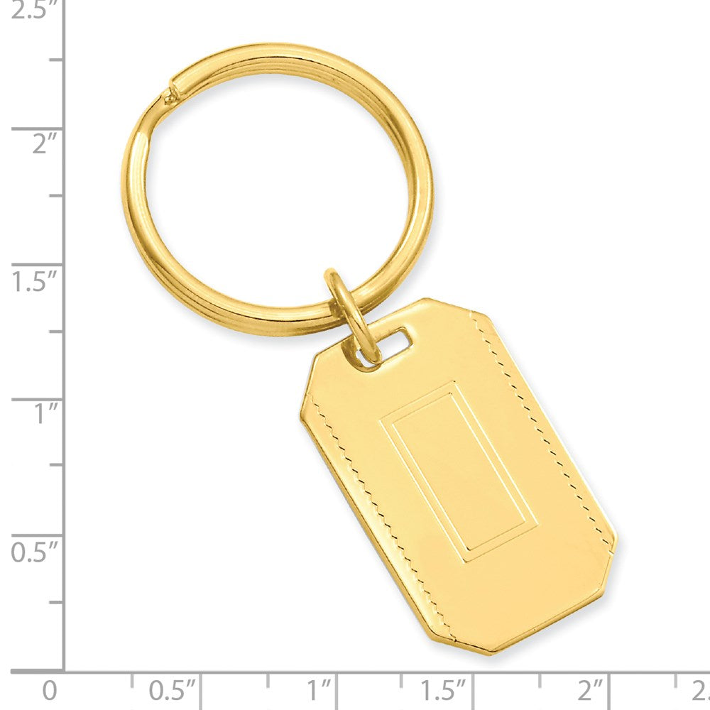 Gold-plated Kelly Waters with Engraveable Area Key Ring