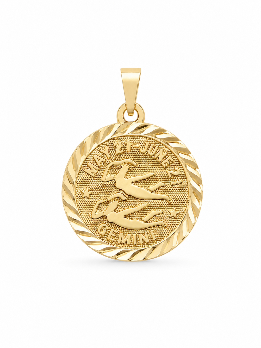 14KT Yellow Gold Gemini Pendant [A0B3]