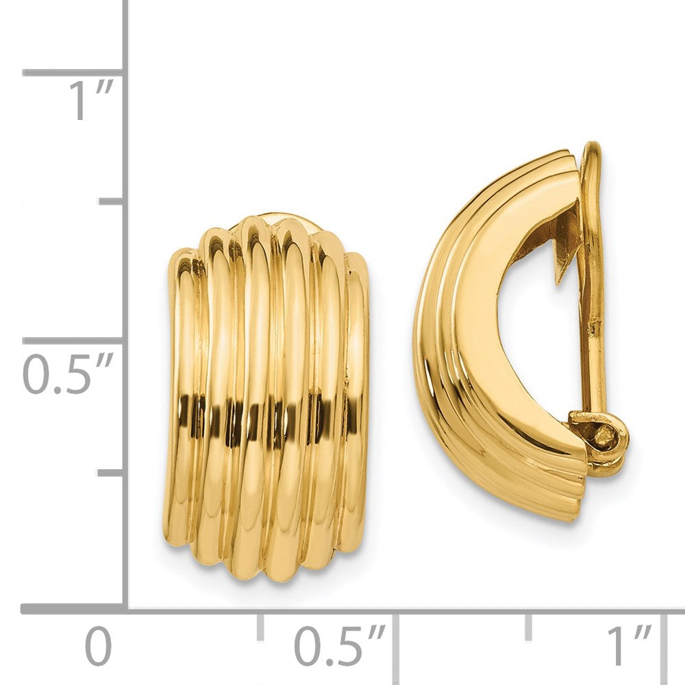 14k Omega Clip Non-pierced Earrings