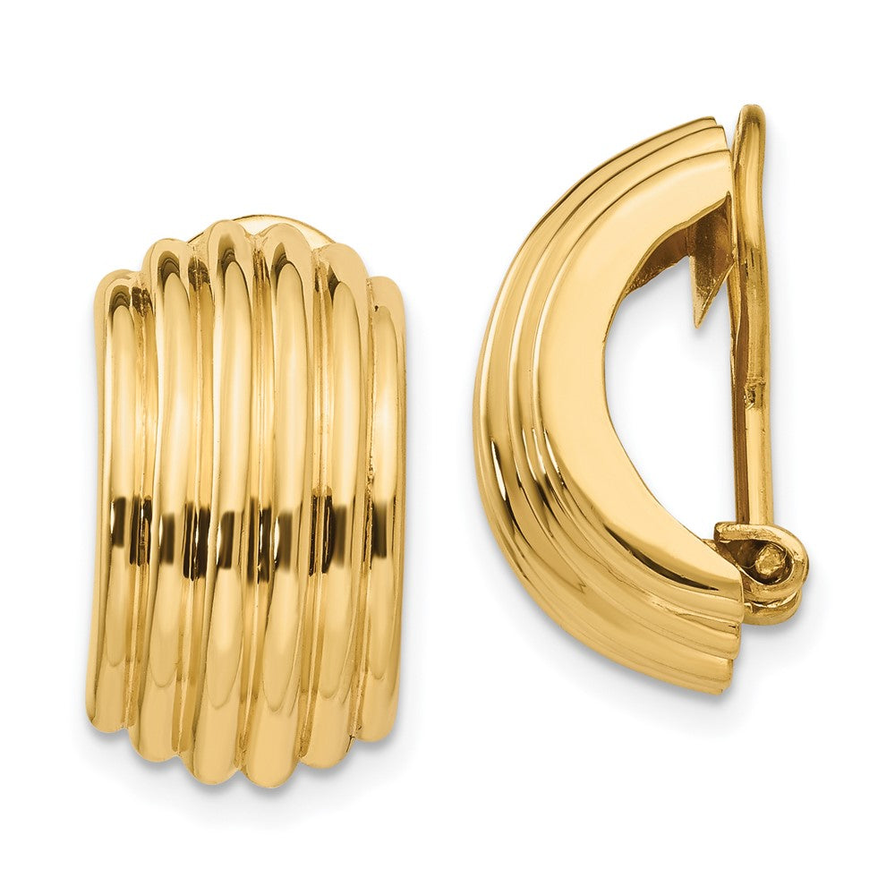 14k Omega Clip Non-pierced Earrings
