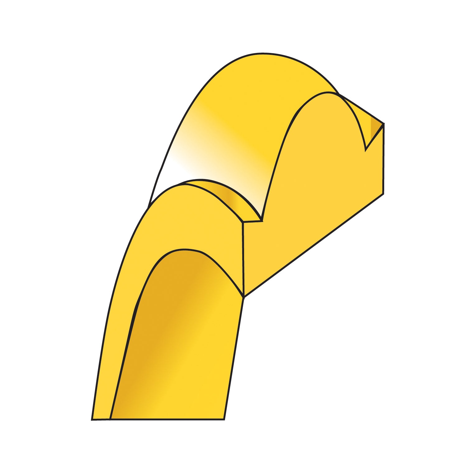 10k Yellow Gold 5mm Half Round with Edge Wedding Band Size 11