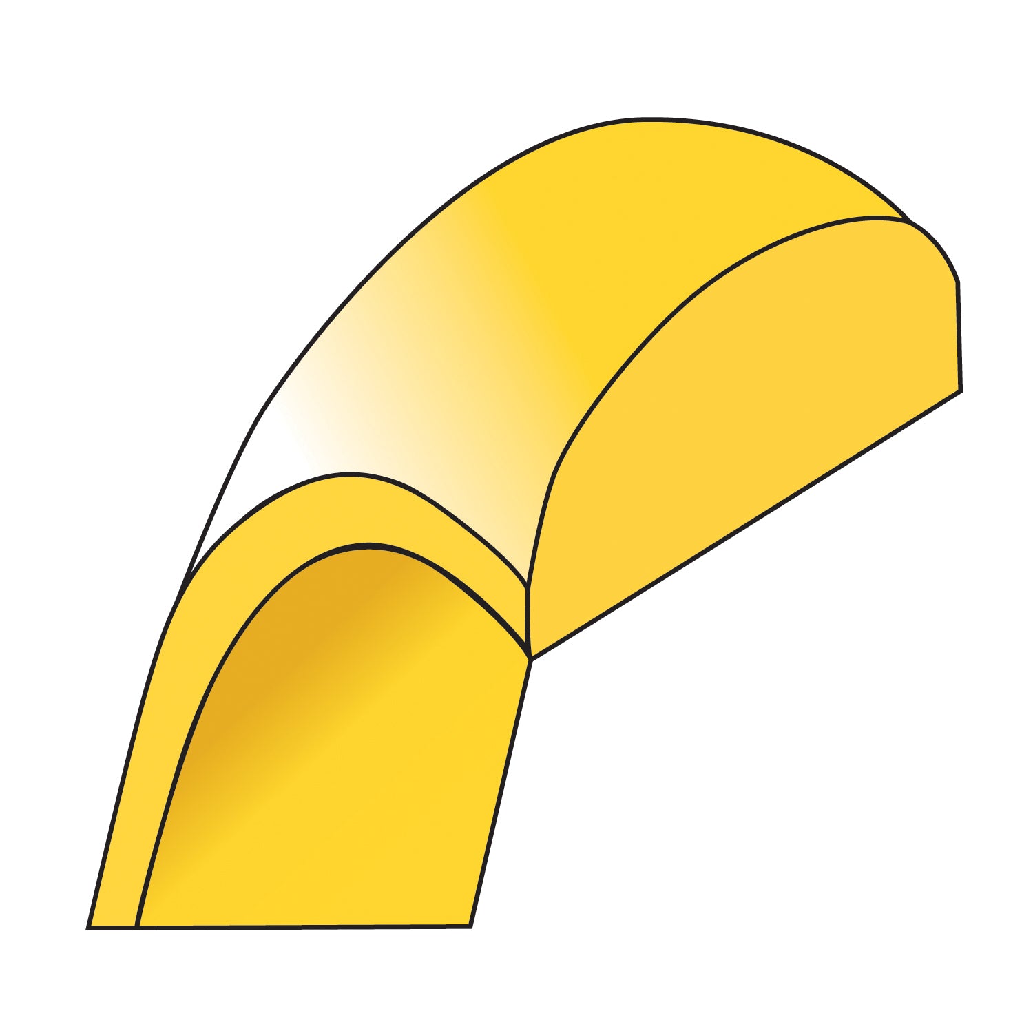 10k Yellow Gold 2.5mm Half Round Wedding Band Size 12