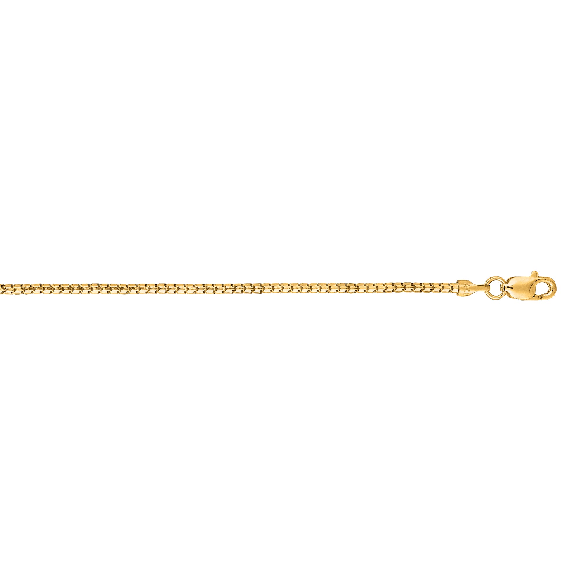 14K Yellow Gold 1.3mm Ice 20" Chain with Lobster Lock