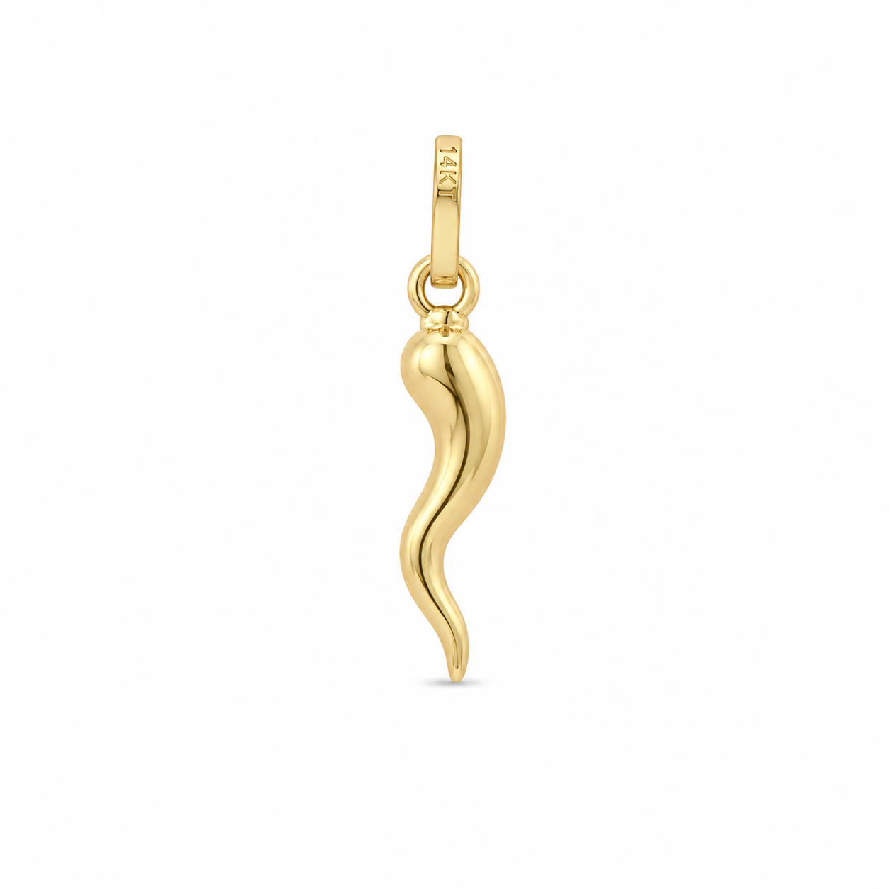 14KT Cornicello Yellow Gold Pendant [A0B4]