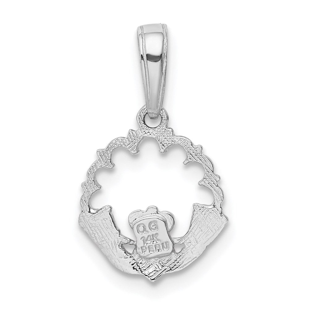 14k Polished Claddagh Pendant