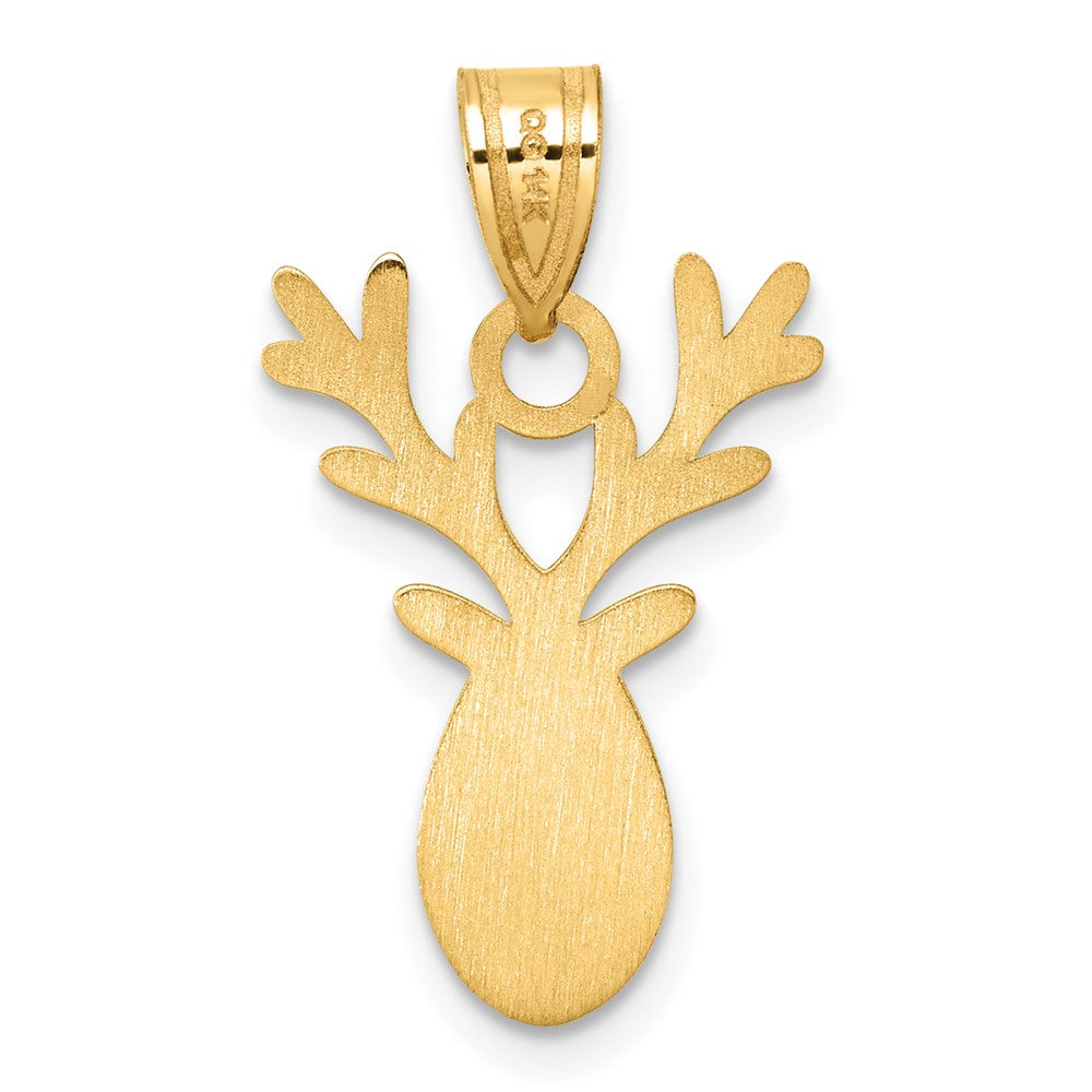 14k Enameled Reindeer Charm