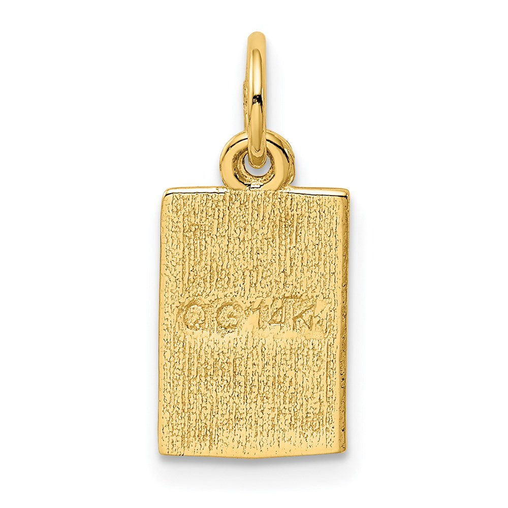 14k Enameled Ace of Spades Card Charm