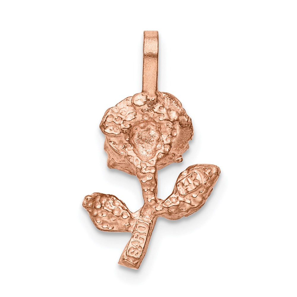14k Rose-Gold Rose Charm