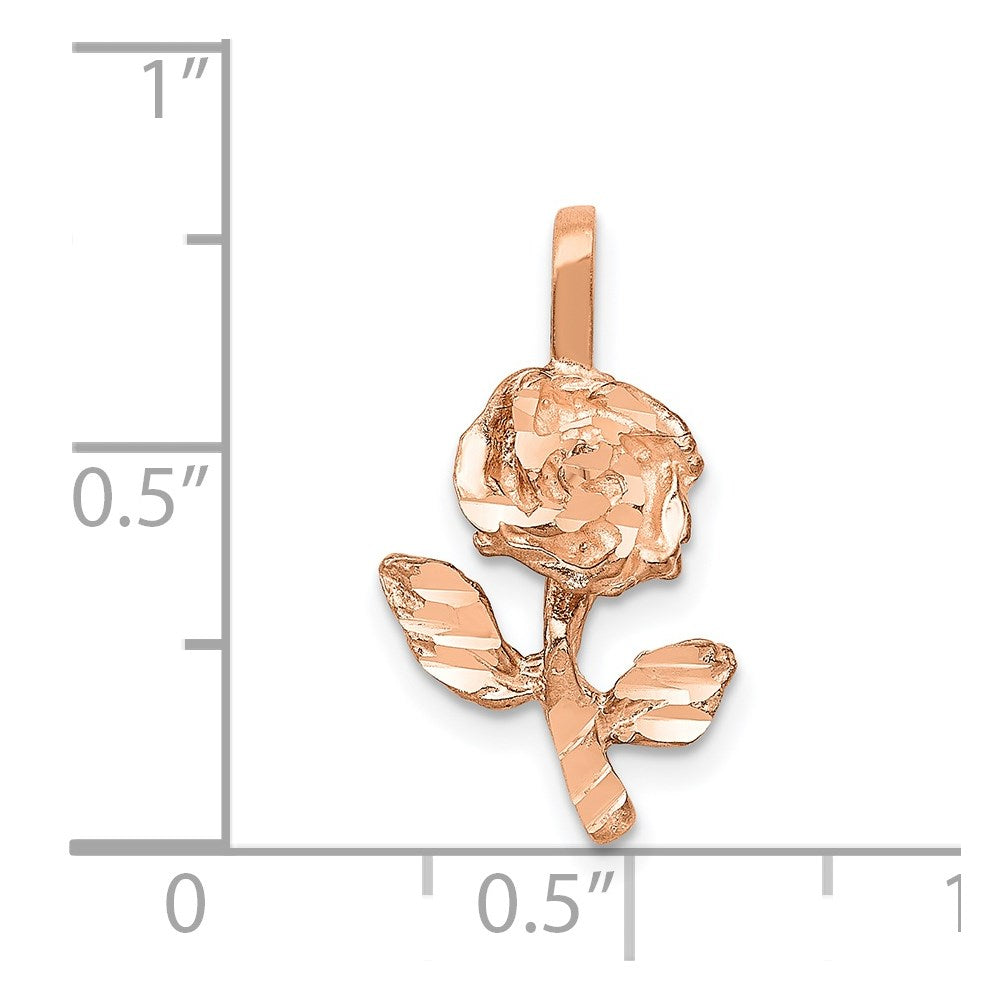 14k Rose-Gold Rose Charm