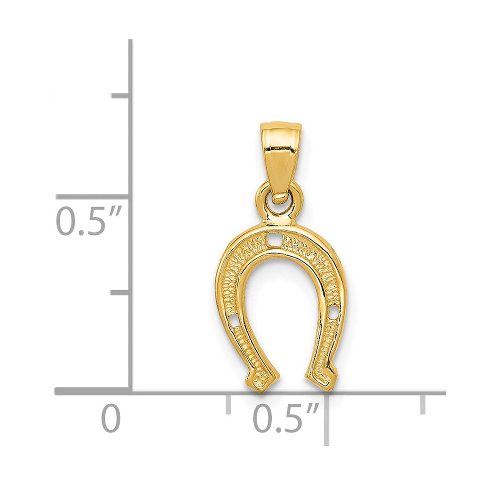 14K Horseshoe Pendant