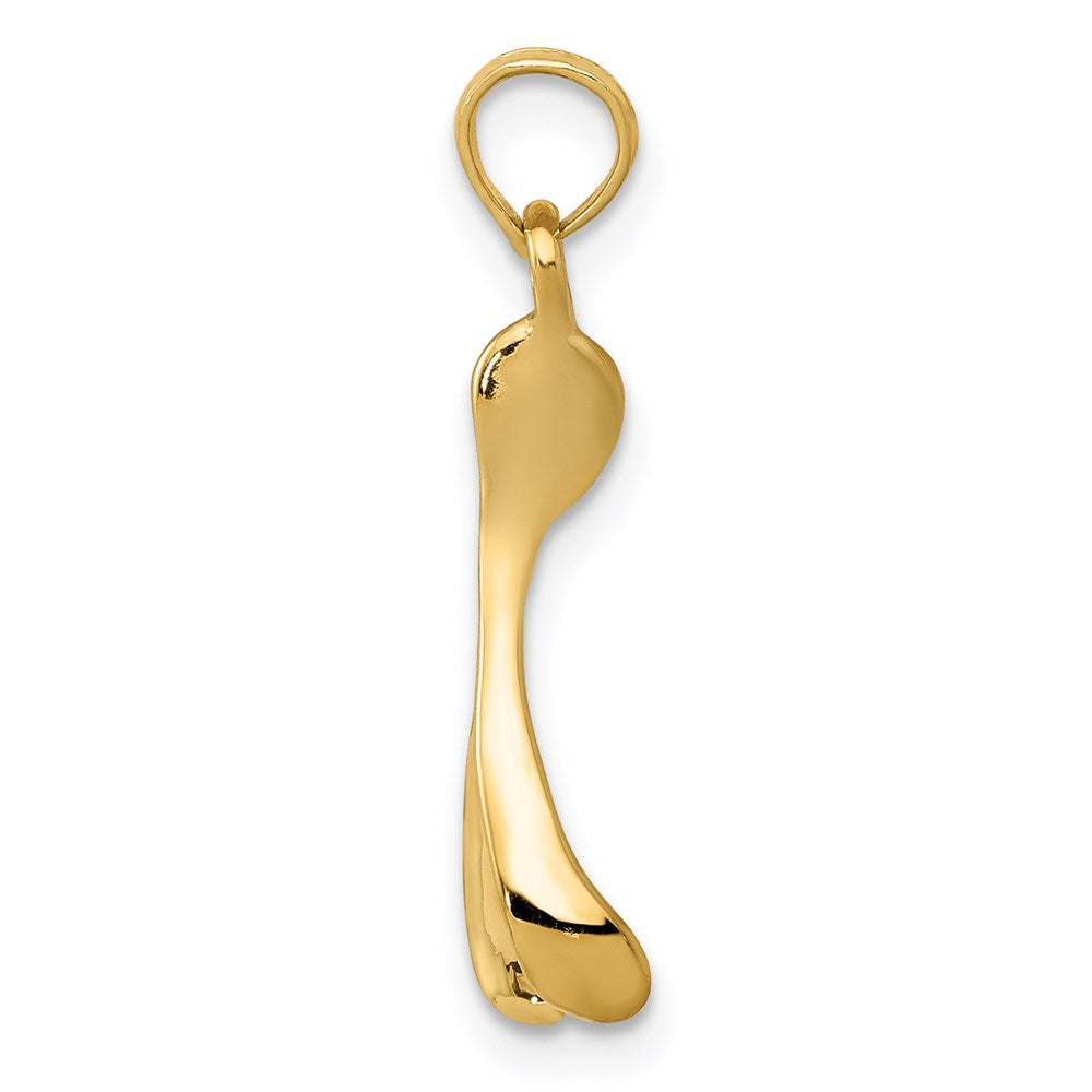 14k Wishbone Pendant