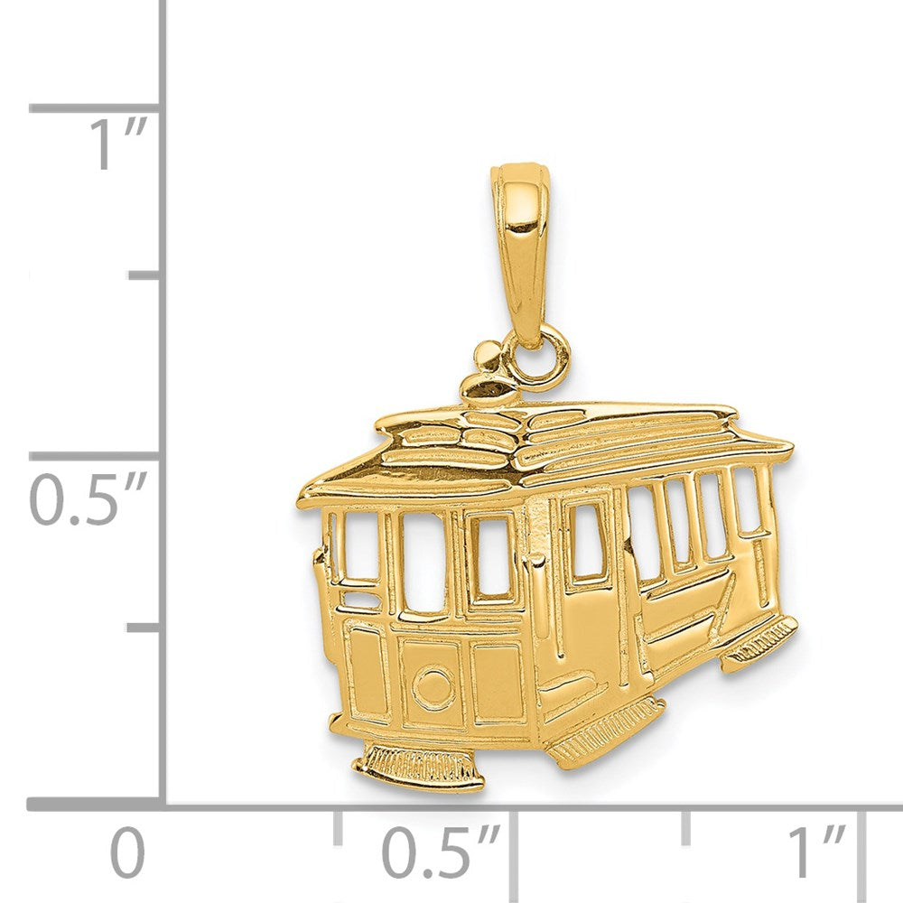 14k Cable Car Pendant