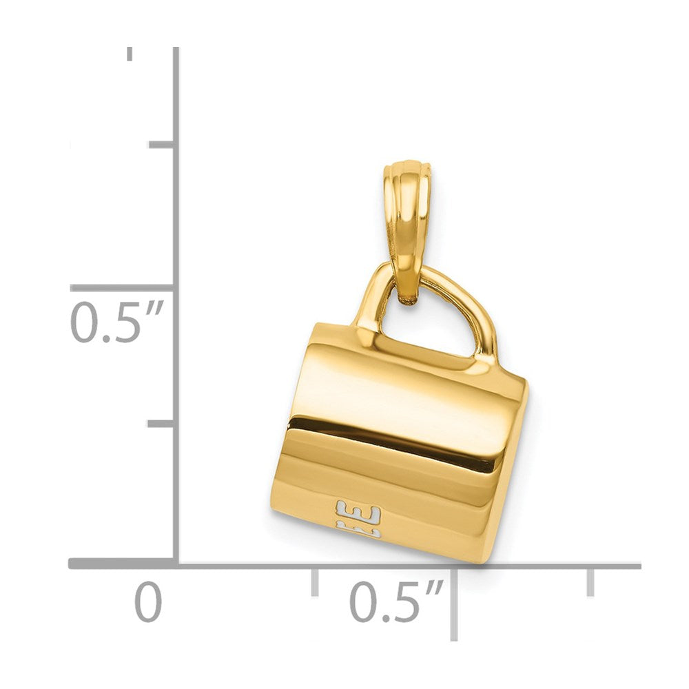 14K 3D Enameled Coffee Cup Pendant