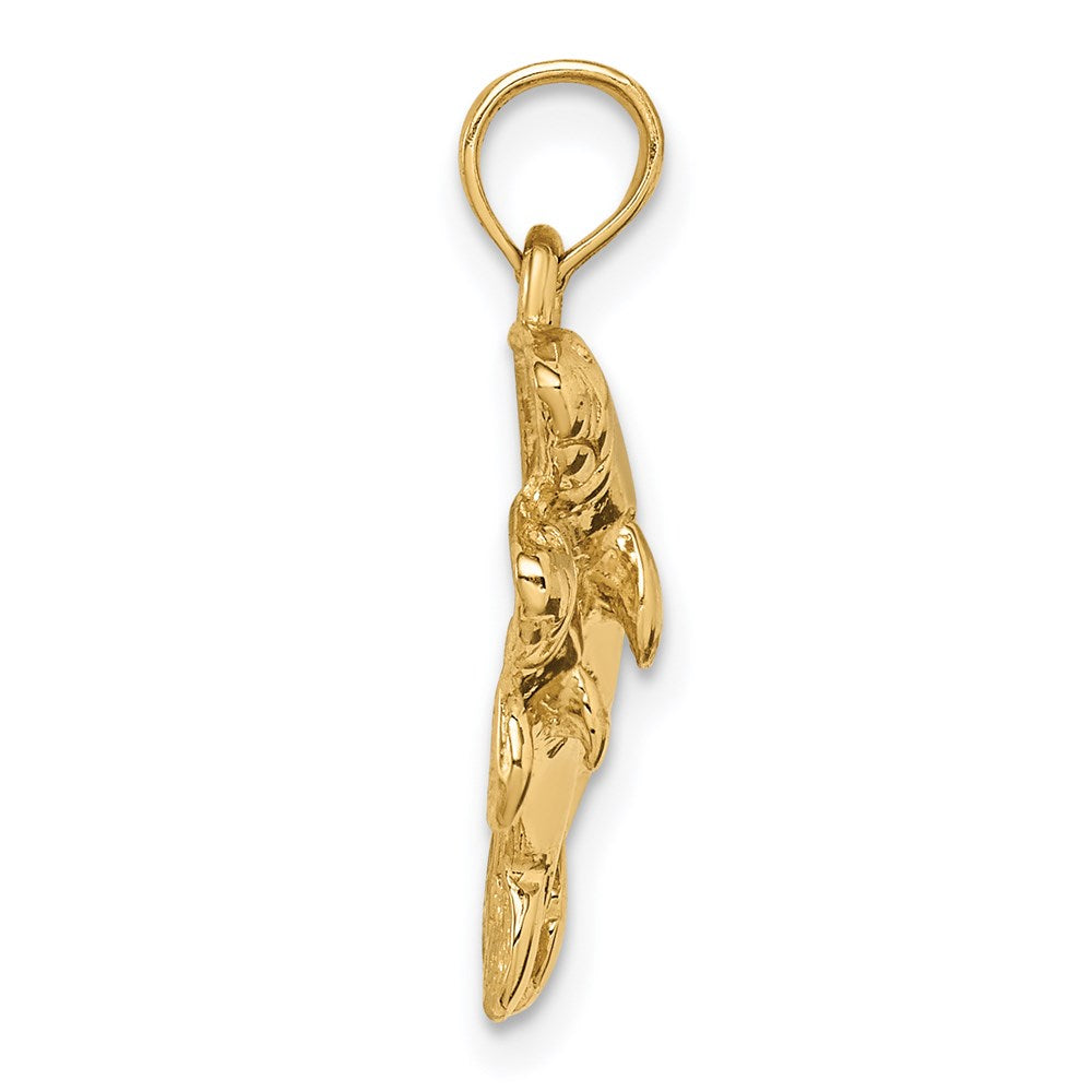 14k Polished Double Manatee Pendant