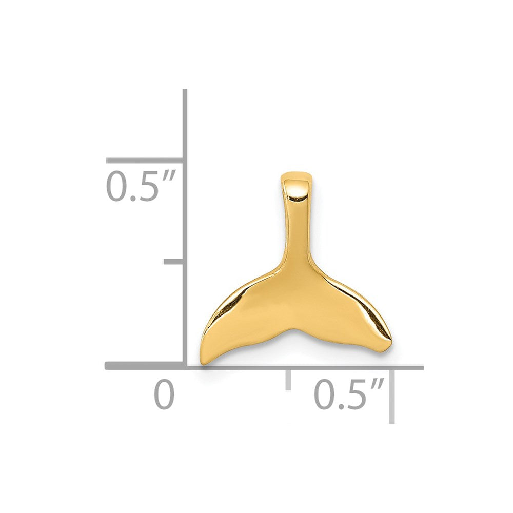 14k Whale Tail Chain Slide