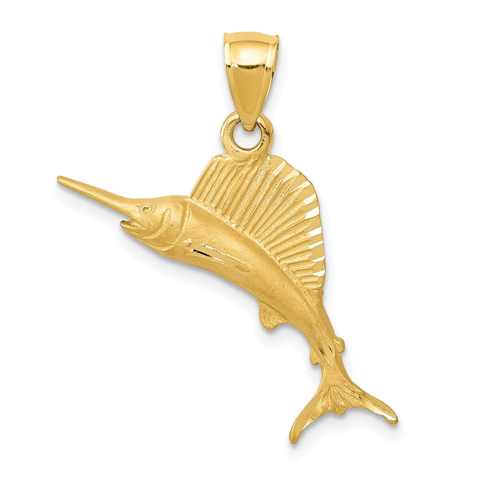 14K Sailfish Pendant