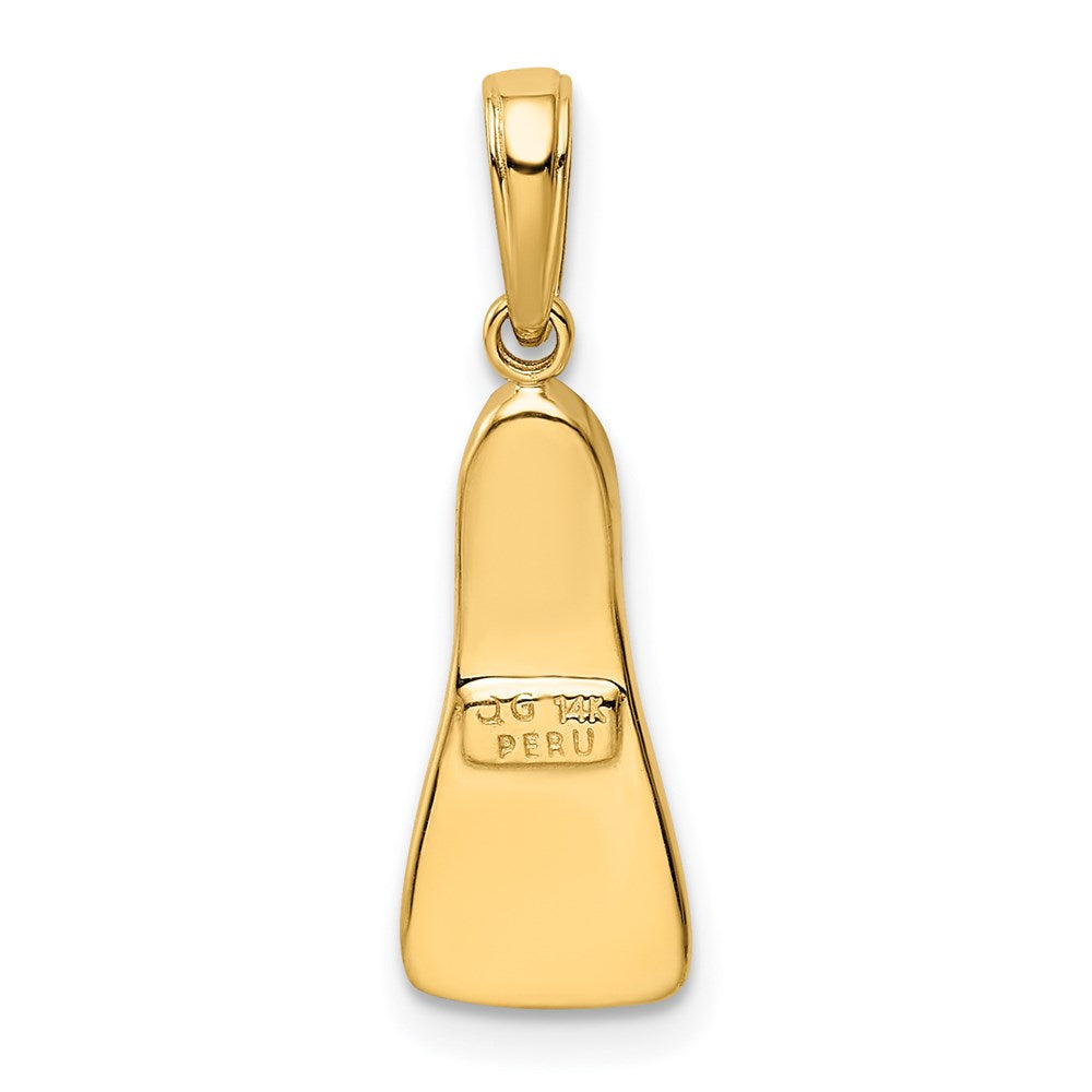 14K  3D Scuba Flipper Pendant