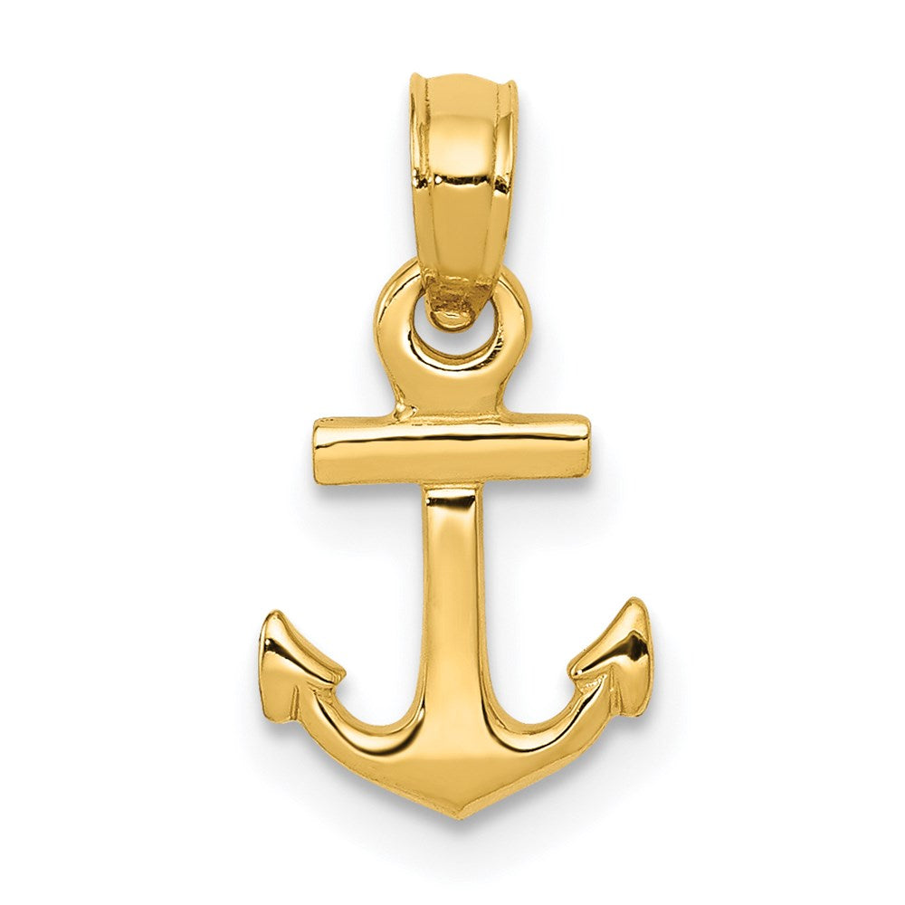 14k Mini Anchor Pendant