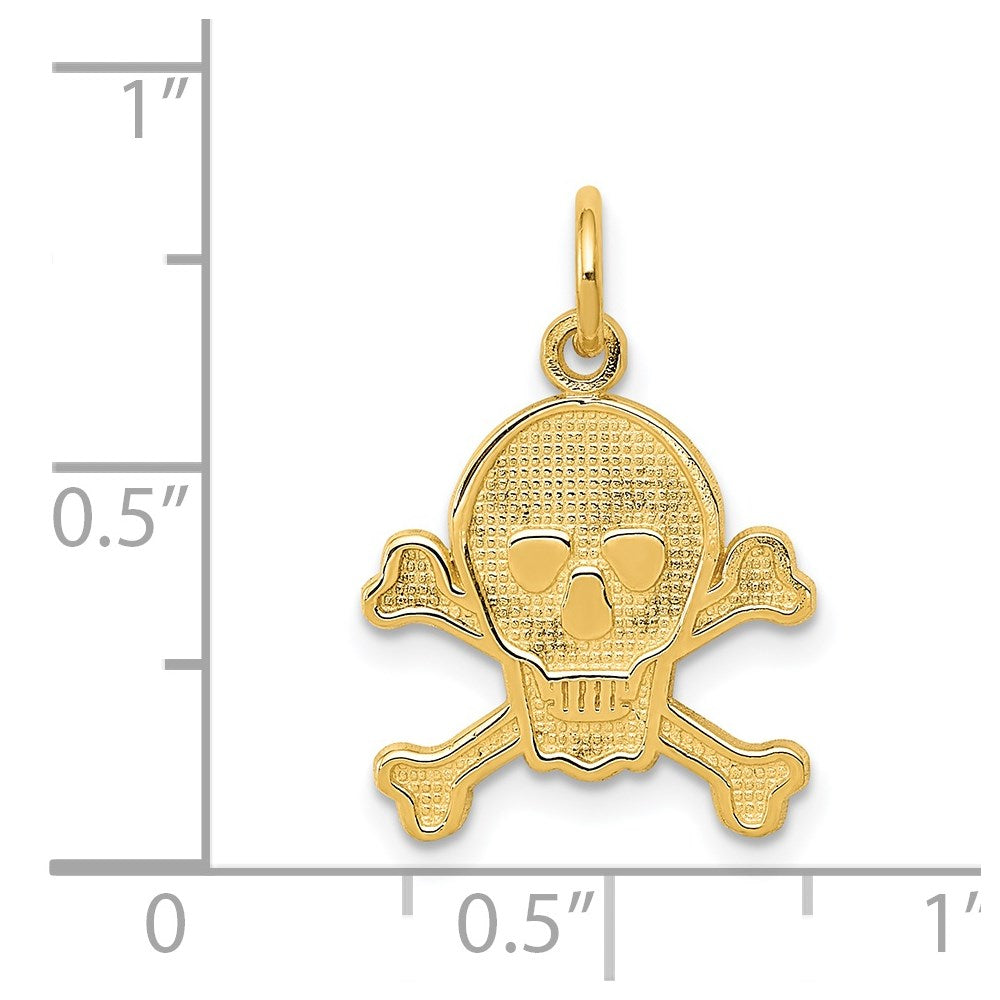 14K Skull and Bones Charm