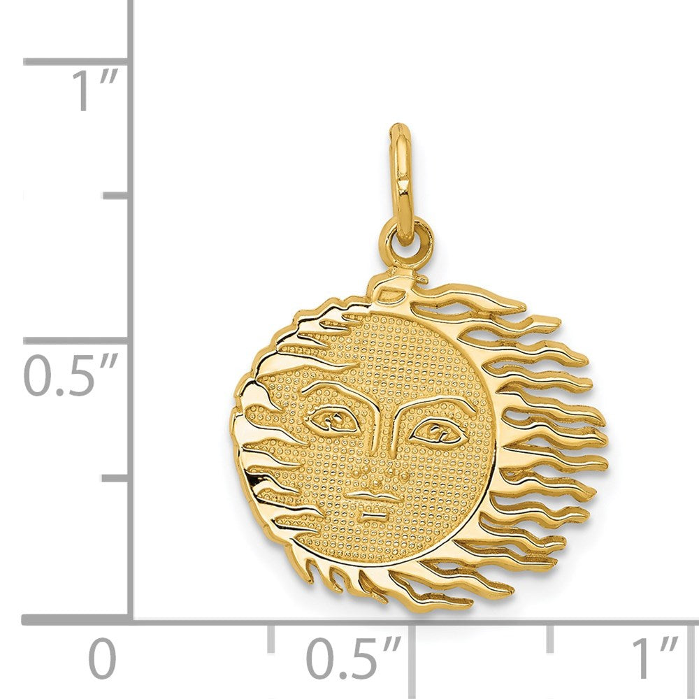 14k Flaming Sun Charm