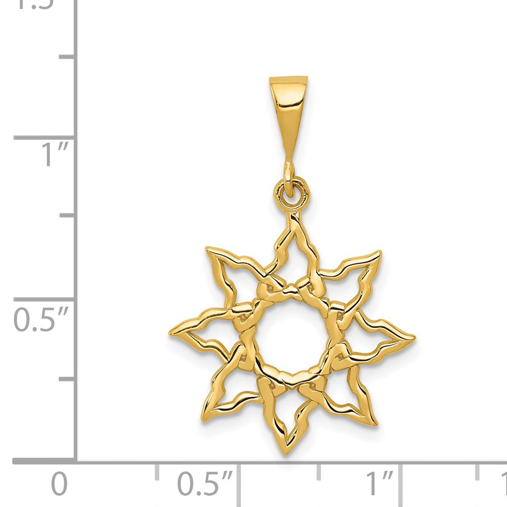 14k Sun Charm