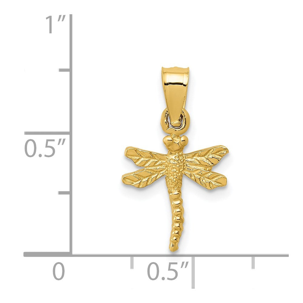 14K Dragonfly Pendant