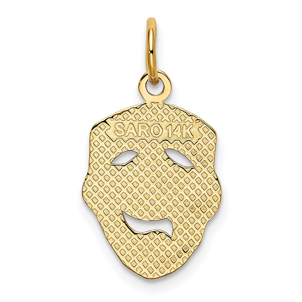 14k Comedy Mask Charm