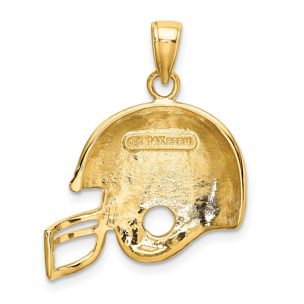 14k Football Helmet Pendant