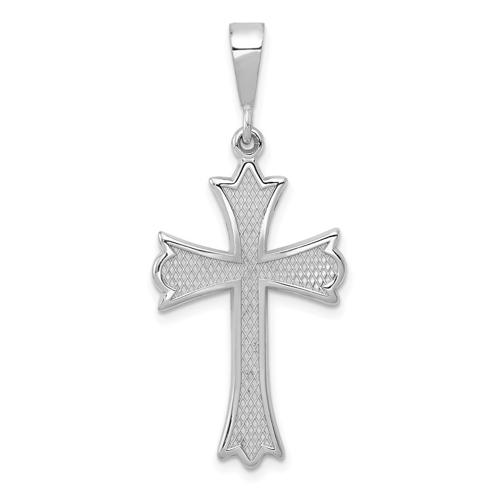 14k White Gold Cross Pendant