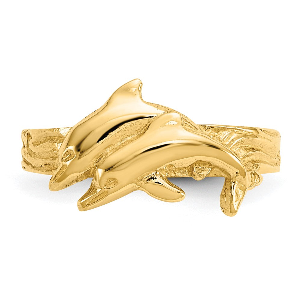 14K Dolphin Toe Ring
