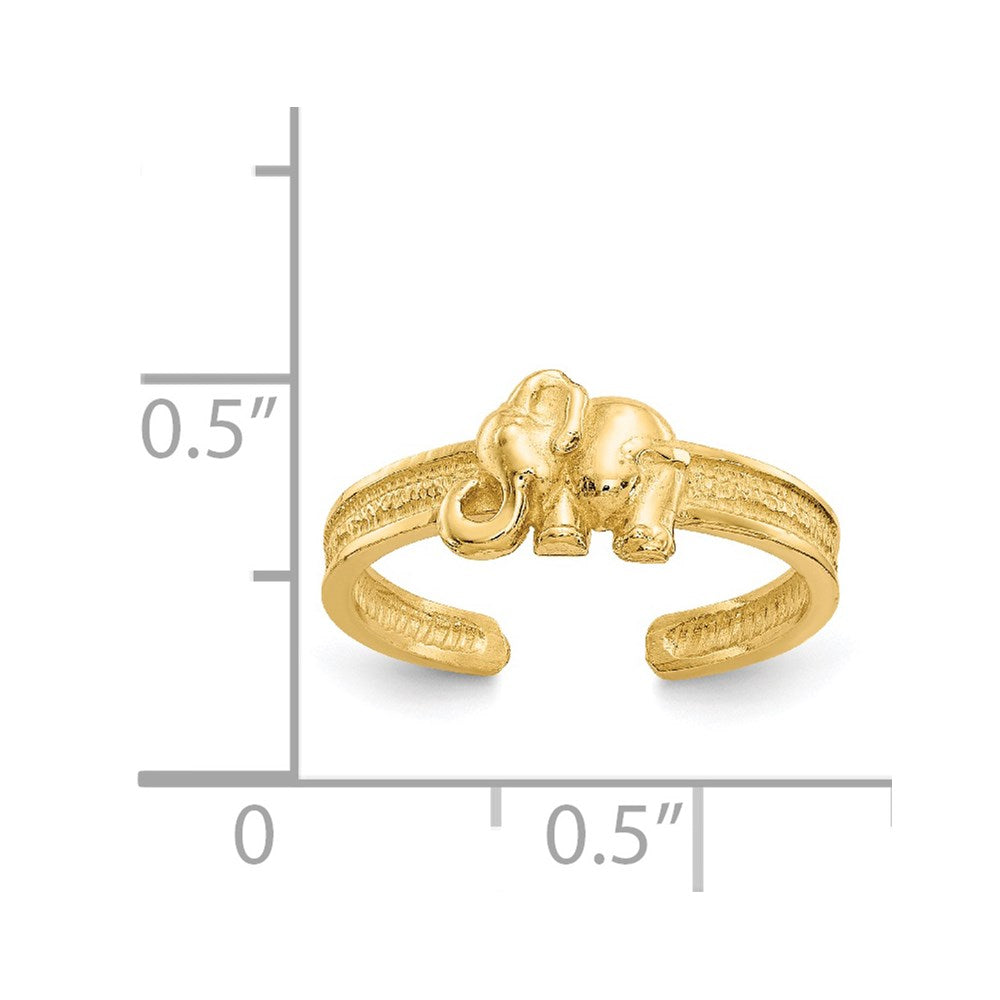 14K Elephant Toe Ring