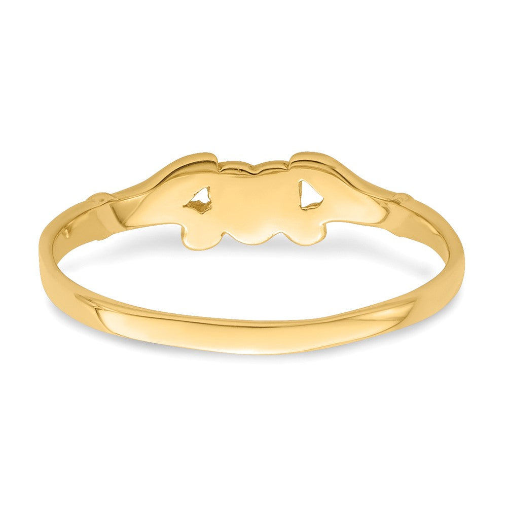 14k Heart Baby Ring