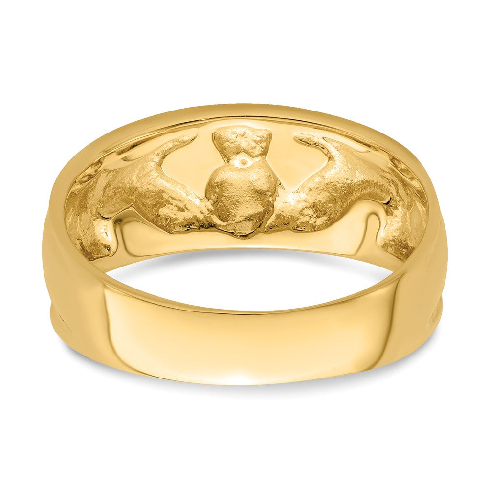 14k Ladies Claddagh Band