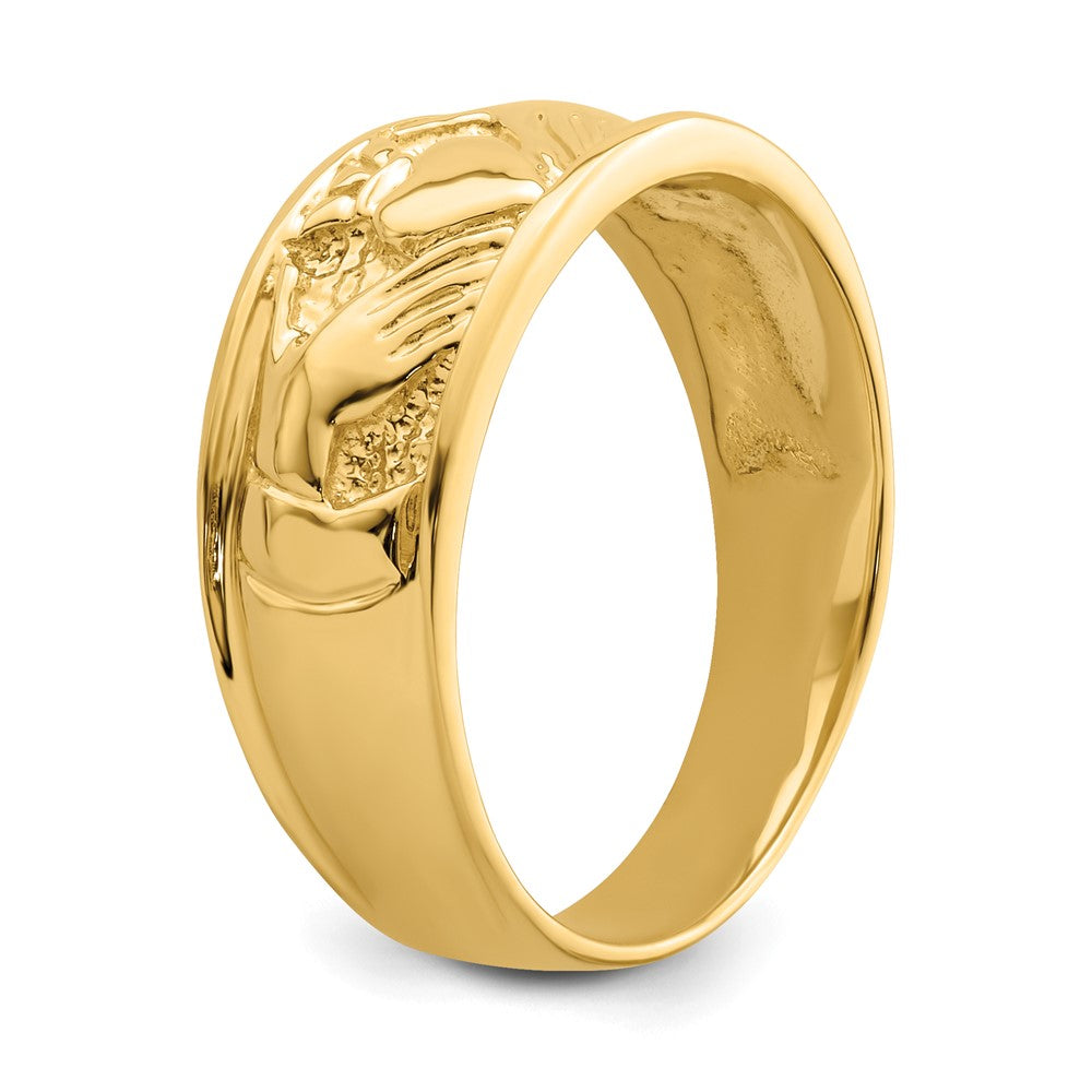 14k Ladies Claddagh Band